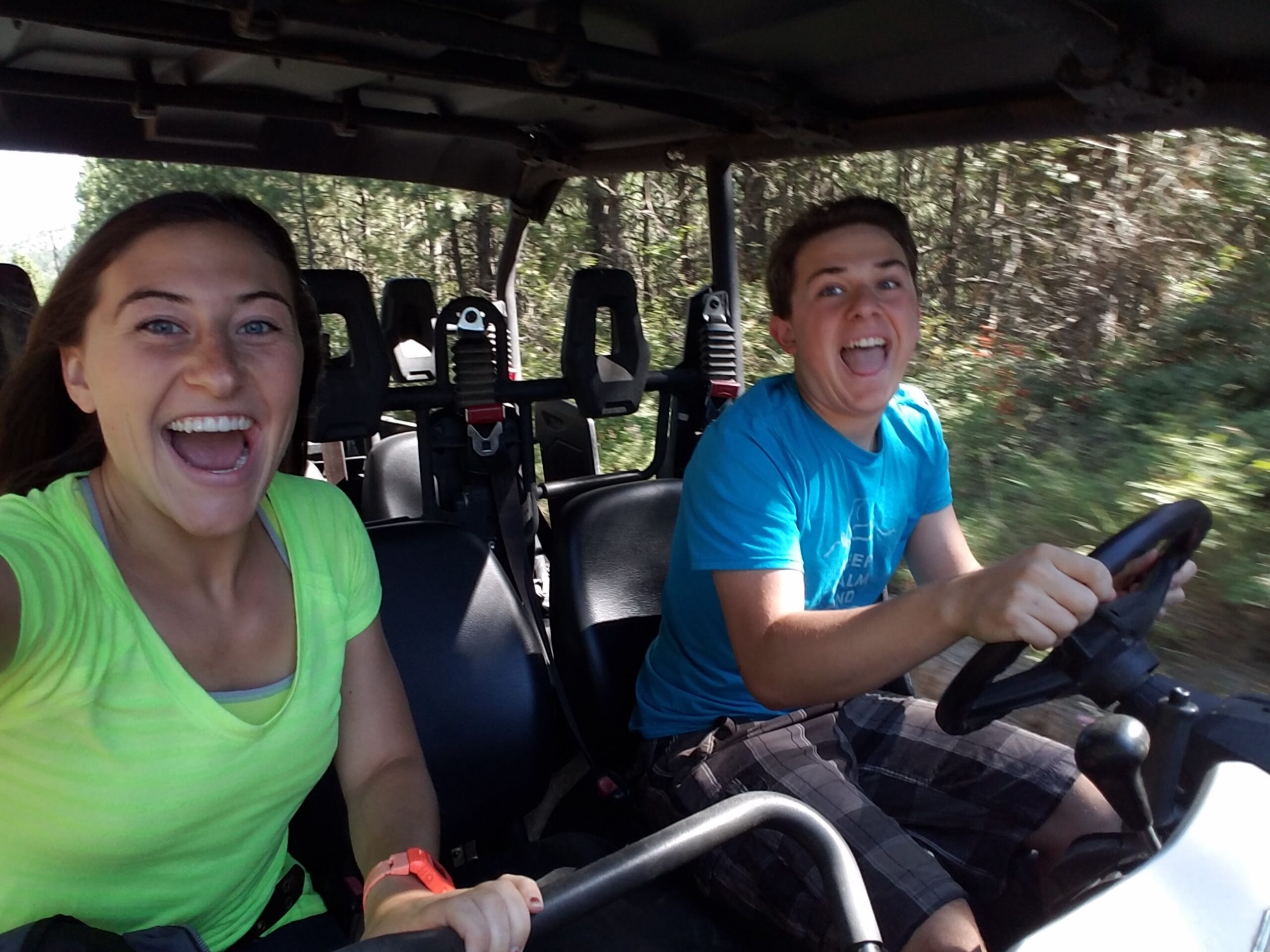 ATV ride up the hill near Coeur d'Alene Idaho on Mica Moon Zipline